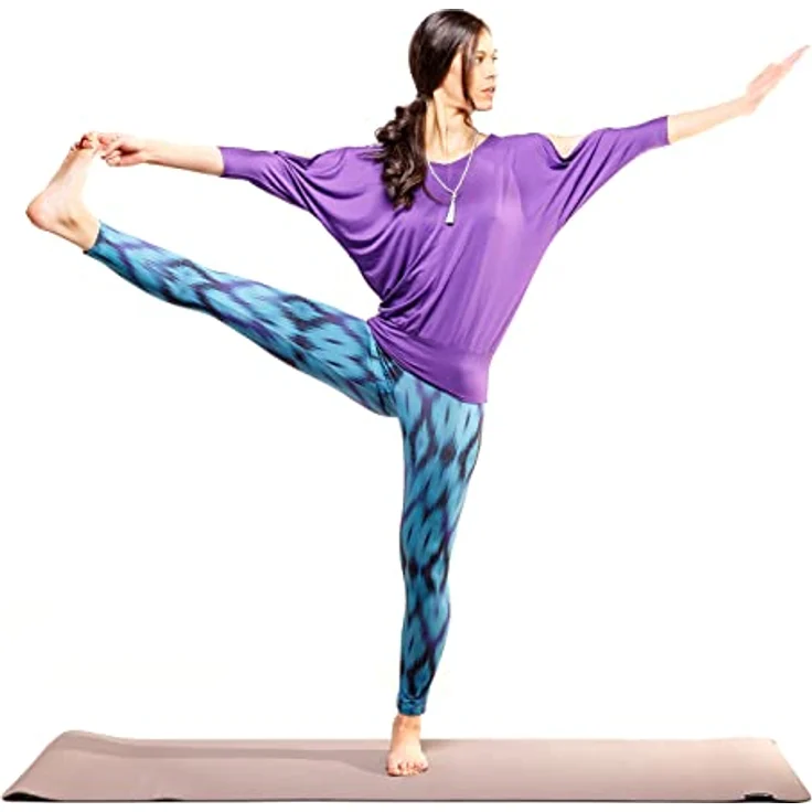 Yogistar Yogimat Pro Yogamatte, Naturkautschuk, rutschfest, stoßdämpfend, pflegeleicht, hohe Qualität, Zweifarbenoptik – Bild 4