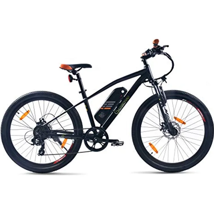 SachsenRAD E-Racing Mountain Bike R6 500Wh 13,4Ah E-Bike 26" - Shimano Tourney XT 7-Gang-Schaltung, Aluminiumrahmen, kabelloses Routing