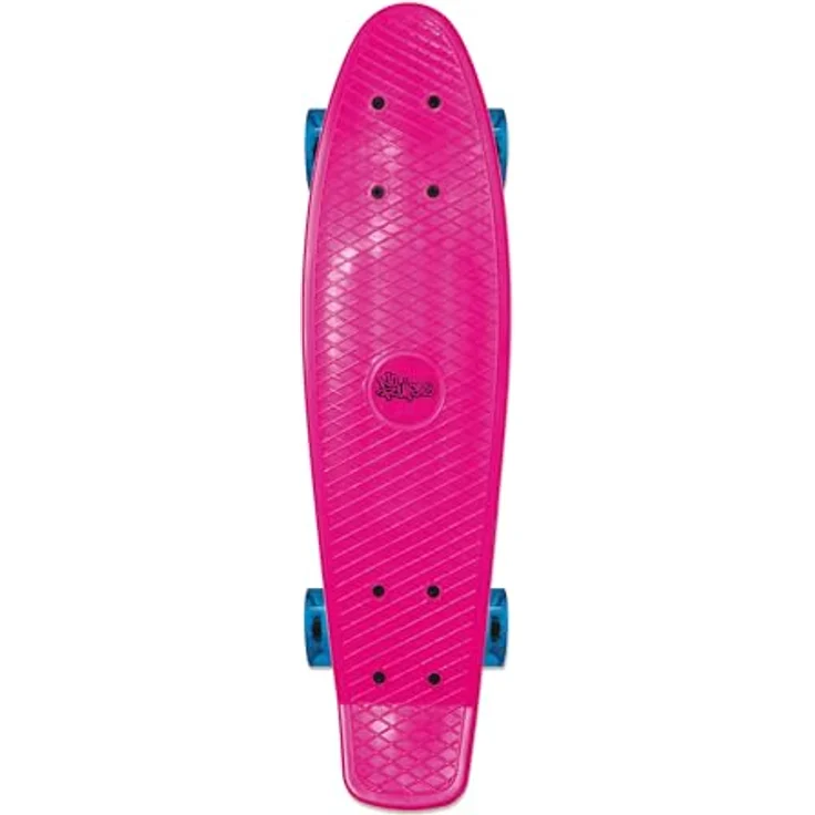 NoRules Skateboard ABEC 5 Fun pink mit Leuchtrollen – Bild 2