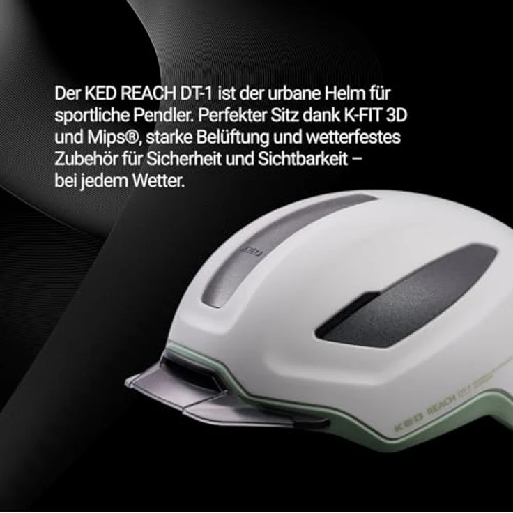 KED REACH DT1, Fahrradhelm mit MIPS Brain Protection und K-FIT 3D Anpassungssystem, grau – Bild 4