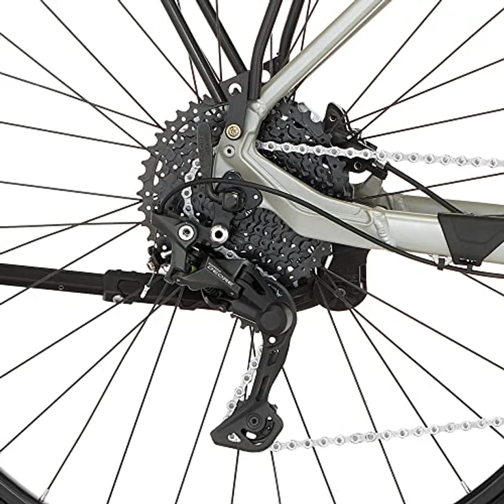 Fischer E-Bike ATB TERRA 4.0i, Elektrofahrrad für Damen und Herren, RH 55 cm, Mittelmotor 80 Nm, 36 V Akku, grau – Bild 2