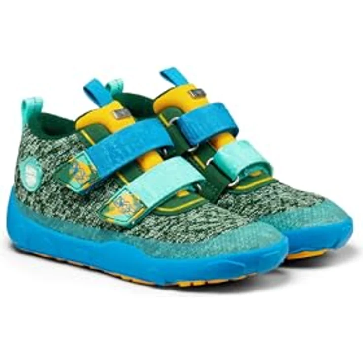 Affenzahn KNIT HAPPY Bär, Unisex Wanderschuhe, Barfussschuhe, wasserdicht und atmungsaktiv, Klettverschluss, Gummisohle, Grün (Größe 27) – Bild 2