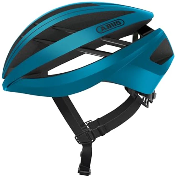 ABUS Aventor Steel Blue S, Fahrradhelm mit optimaler Belüftung und hohem Tragekomfort für Radsportler – Bild 1