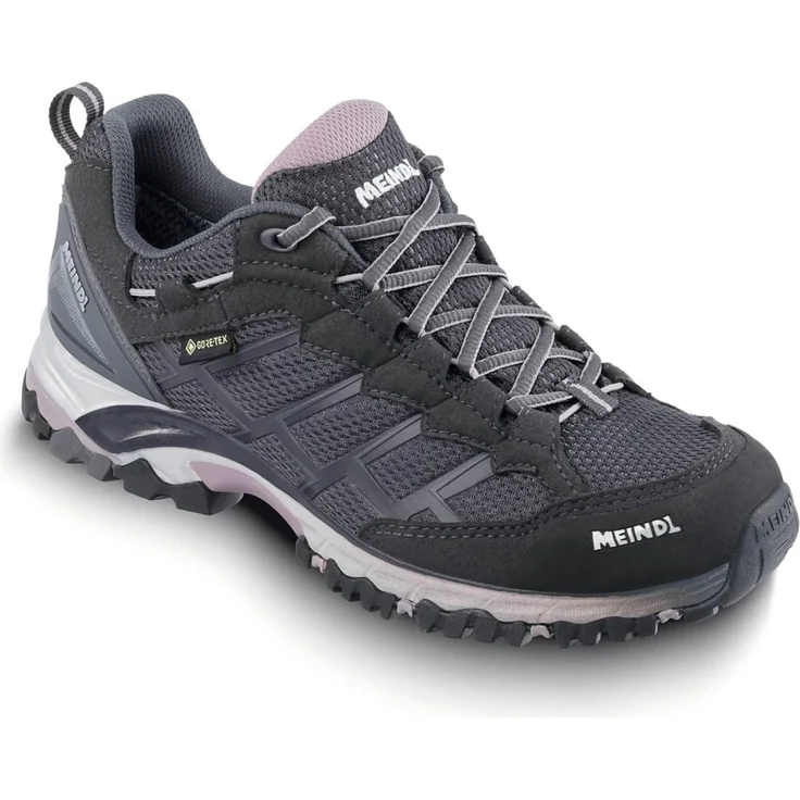 Meindl Caribe Lady GTX, leichter Wanderschuh mit Duo-Lacing-System, wasserdicht und atmungsaktiv, Graphit/Viola, Größe 41 – Bild 1