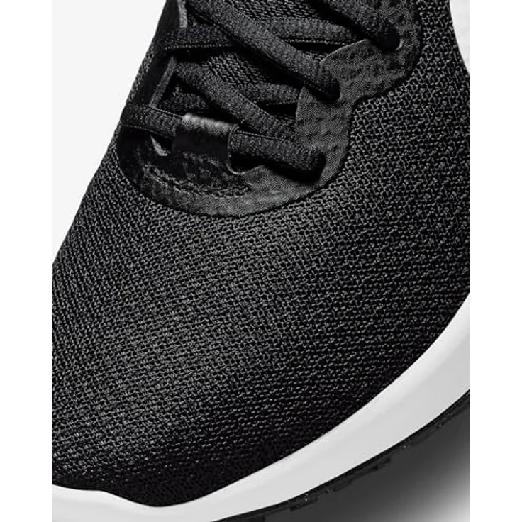 Nike Revolution 6 Running, Herren Laufschuhe für Roadrunning, atmungsaktives Mesh-Obermaterial, Gummisohle, reguläre Passform, leichtgewichtige Konstruktion, Schwarz, Größe 42 – Bild 8