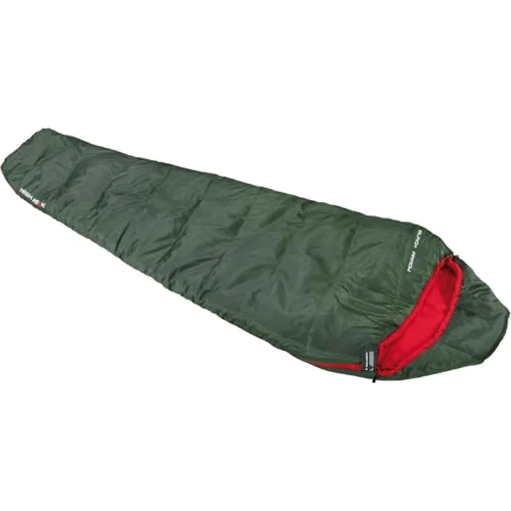 High Peak Mumienschlafsack Black Arrow ECO, leichter Sommer Trekking Schlafsack mit Innentasche, 100% PFC-frei, 8°C Komforttemperatur, schwarz – Bild 1