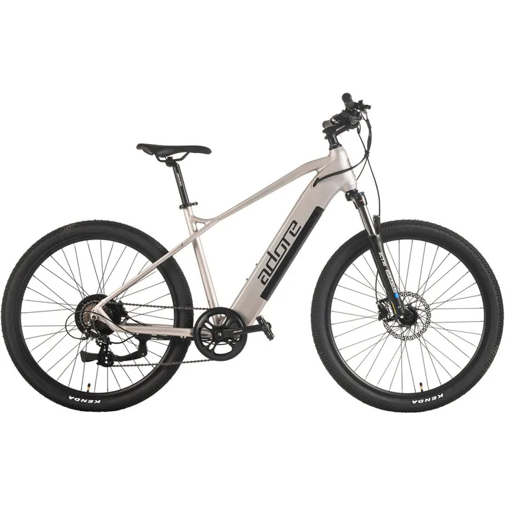 Adore GV-650 E-Bike Mountainbike 27,5", Heckmotor 50NM, 15Ah, 540Wh, 8-Gang Shimano Altus, Brushed Silver matt