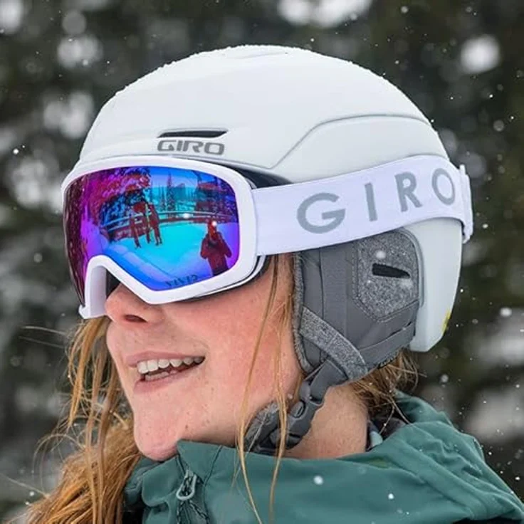 Giro Avera Helm, Skihelm für Wintereinsatz mit Thermostatsteuerung, Matt Weiß, Größe M – Bild 4