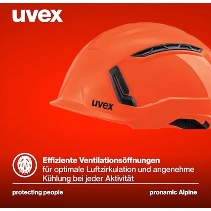 Uvex pronamic Alpine, Schutzhelm - multifunktional, EN 12492 und EN 397, für Damen/Herren, Größenbereich 51-63 cm, optimale Belüftung, inklusive Halteklammern für Stirnlampen – Bild 4
