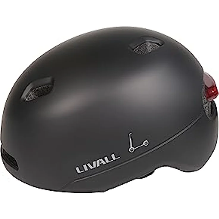 Livall C21, smarter Velohelm mit NTA 8776 Norm, schwarz, Größe L (57-61 cm), SOS-Alarm, Brems- und Rücklicht, abnehmbarer Schirm – Bild 4