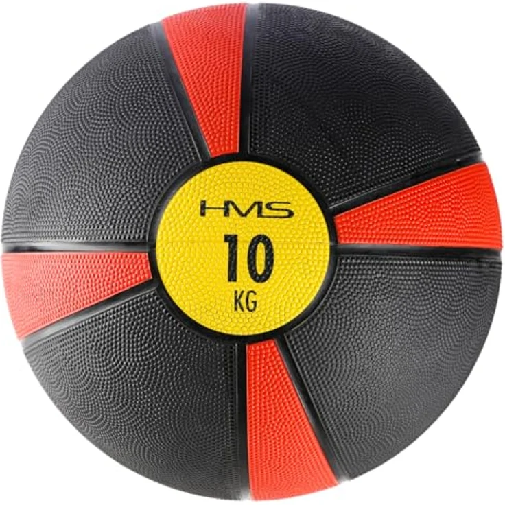 HMS Medizinball 10 kg, 190 mm, strapazierfähiger Gummi für Kraft- und Koordinationstraining – Bild 1