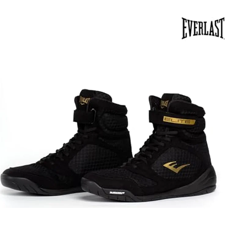 Everlast Elite 2 Boxing Shoes, Boxschuhe in Schwarz, EU 46 mit optimalem Grip und atmungsaktivem Material – Bild 2