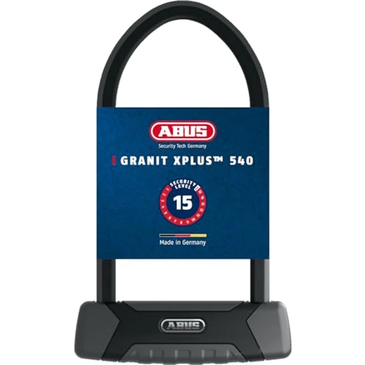 Abus Granit XPlus 540, Bügelschloss mit höchstem Diebstahlschutz aus gehärtetem Stahl und XPlus Zylinder – Bild 1