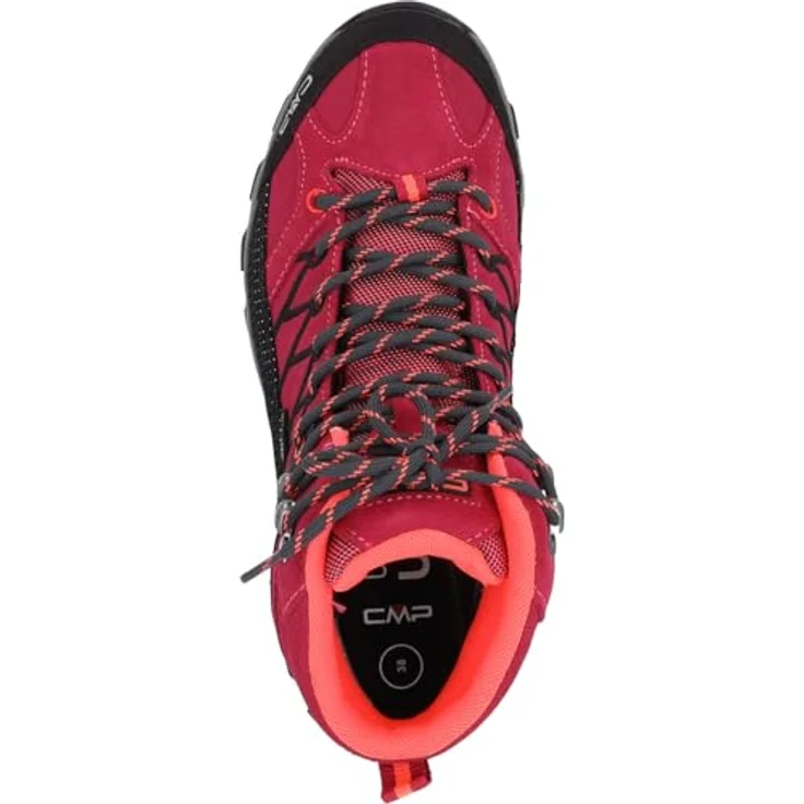 CMP Campagnolo Rigel WP, Damen Wanderschuhe, wasserfest, rot, Größe 36, maximale Knöchelstütze und CMP FullOn GRIP-Sohle – Bild 6