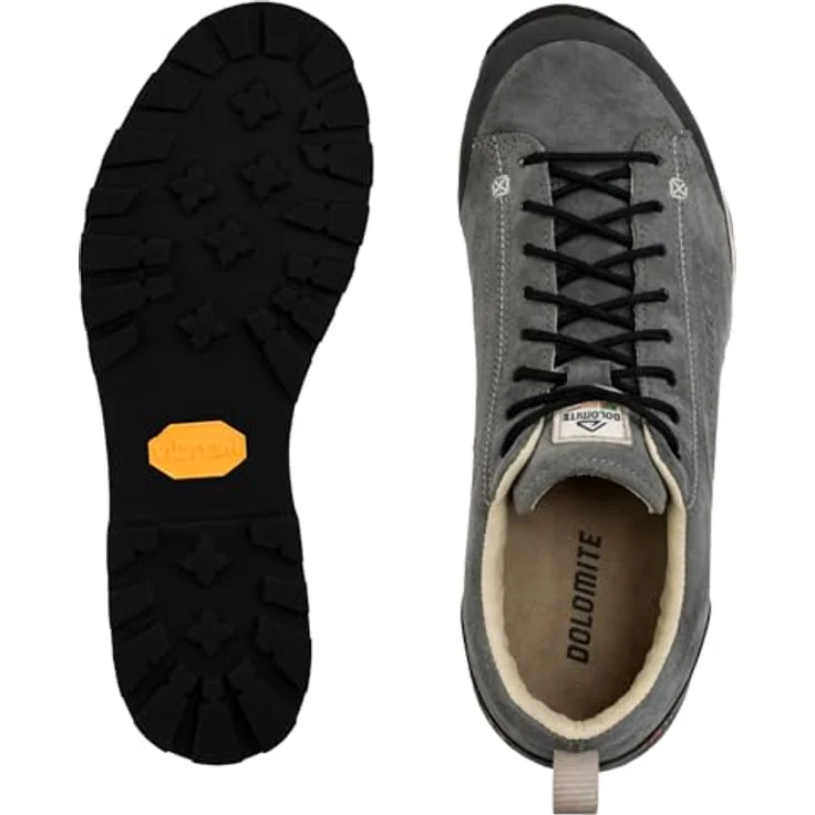 Dolomite DOL Shoe 54 Low Evo, Robuste Sneaker aus Wildleder in Gunmetal Grey/Black mit Vibram Ecostep Sohle und recyceltem Mesh-Gewebe, Größe 47 – Bild 4