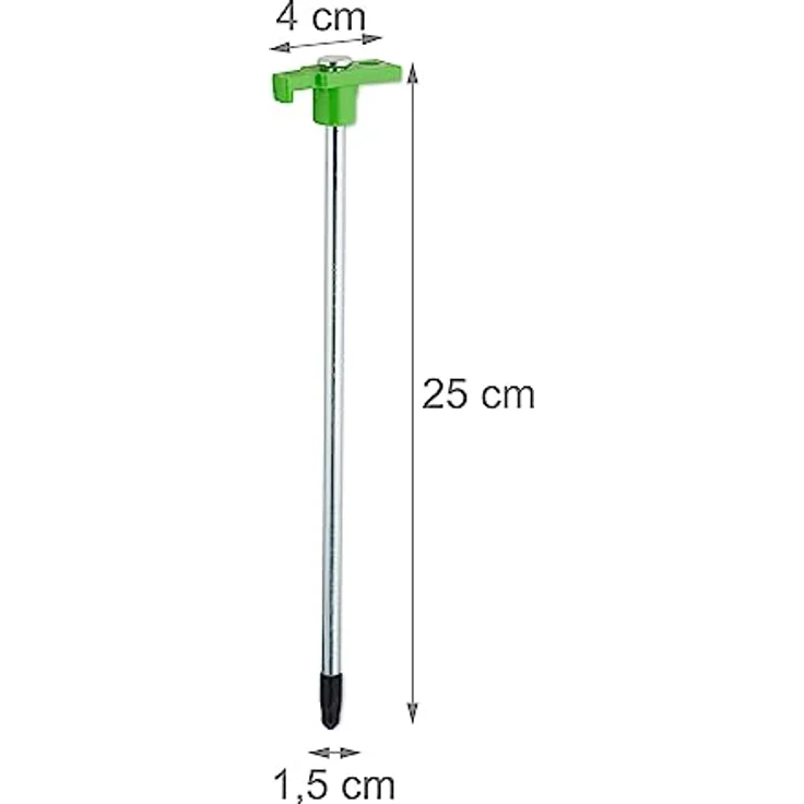 Relaxdays Felsbodenhering 18er Set, Erdanker für harte Böden, 25 cm, rostfreier Stahl, hellgrün, stabile Zeltnägel für Camping – Bild 4