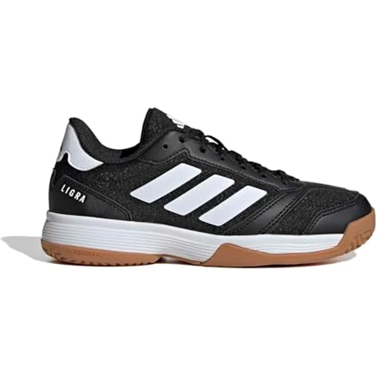 adidas Ligra 8 Indoor Laufschuhe, Core Black Cloud White, EU 32, atmungsaktives Obermaterial, Gummiaußensohle für optimalen Grip – Bild 3