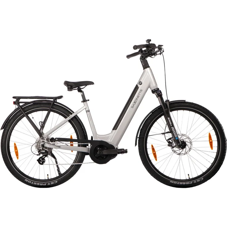 SAXONETTE Trekkingrad Deluxe SUV easy (Wave) E-Bike, 8 Gang Shimano ALTUS, Ananda M60 Mittelmotor, 522 Wh, Elektrofahrrad für Damen und Herren