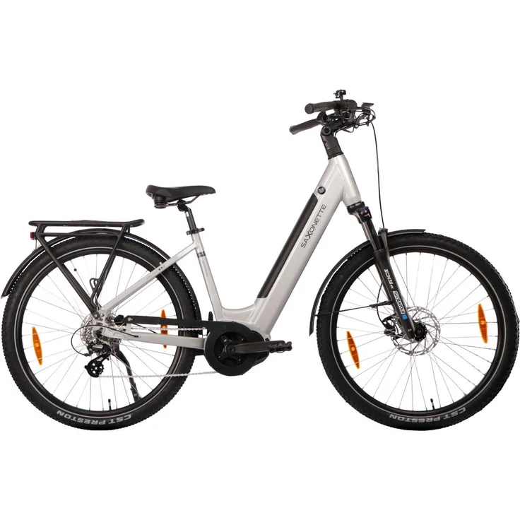 SAXONETTE Trekkingrad Deluxe SUV easy (Wave) E-Bike, 8 Gang Shimano ALTUS, Ananda M60 Mittelmotor, 522 Wh, Elektrofahrrad für Damen und Herren
