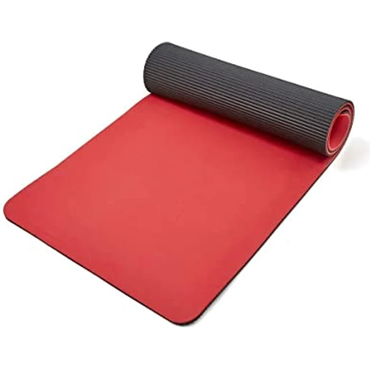 Reebok Yogamatte, 8 mm dick aus strapazierfähigem POE-Schaumstoff, mit rauer Unterseite und Metallschlaufen, 173 x 61 cm – Bild 3