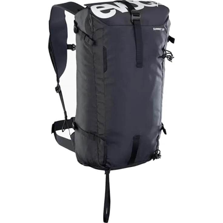 EVOC SUMMIT 20 Wanderrucksack, Sportrucksack mit ergonomischem Tragesystem, Lawinenfach und Trinkblasenfach, 20 l Volumen, Schwarz