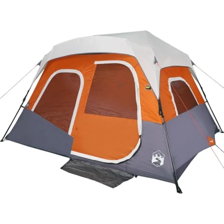 vidaXL Campingzelt 6 Personen, wasserdicht mit integrierter LED-Beleuchtung und Quick-Release-System, 11.50 kg – Bild 6