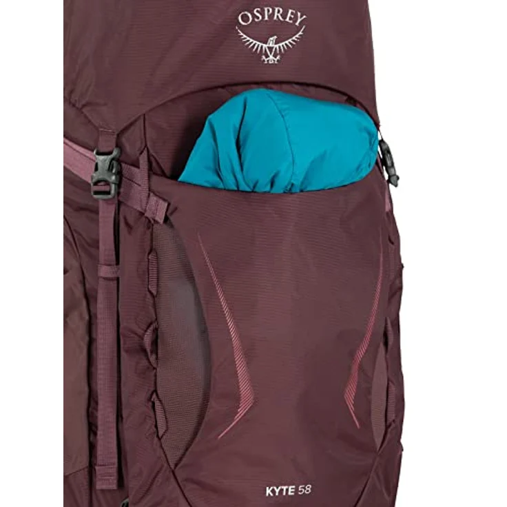 Osprey Kyte 58 Black WM/L, Wanderrucksack mit integrierter Regenhülle und AirScape Rückenplatte – Bild 5