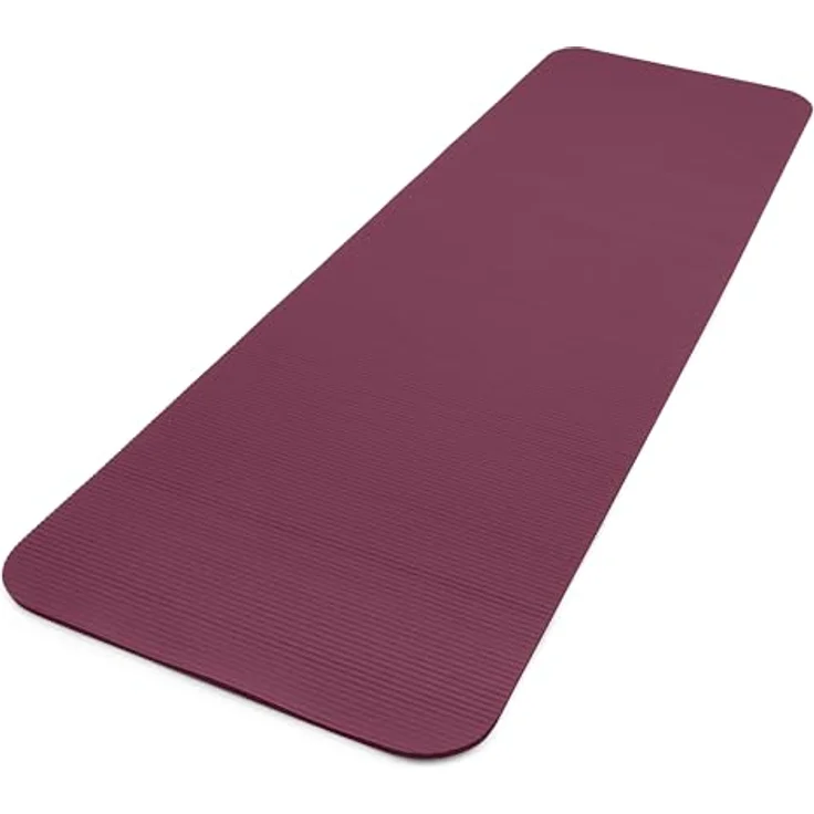 adidas ADMT-11015MN Fitness Mat, 10mm NBR Yogamatte mit rutschfester Oberfläche, maroon, 183 x 61 cm – Bild 4