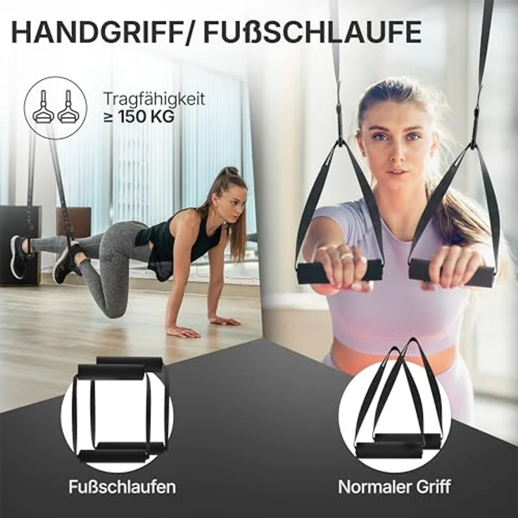 NEOLYMP Schlingentrainer mit Türanker & Befestigungsgurt, verstellbar für funktionelles Ganzkörpertraining, inklusive Resistance Bands Set, kompakt für Zuhause und Outdoor, schweißresistent und langlebig – Bild 3