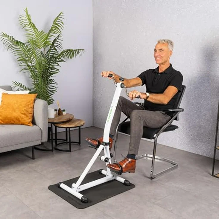 Tunturi Pedaltrainer, gleichzeitig für Arm und Bein, 2-in-1 Heimtrainer, Mini Bike, Verstellbarer Bewegungstrainer – Bild 3