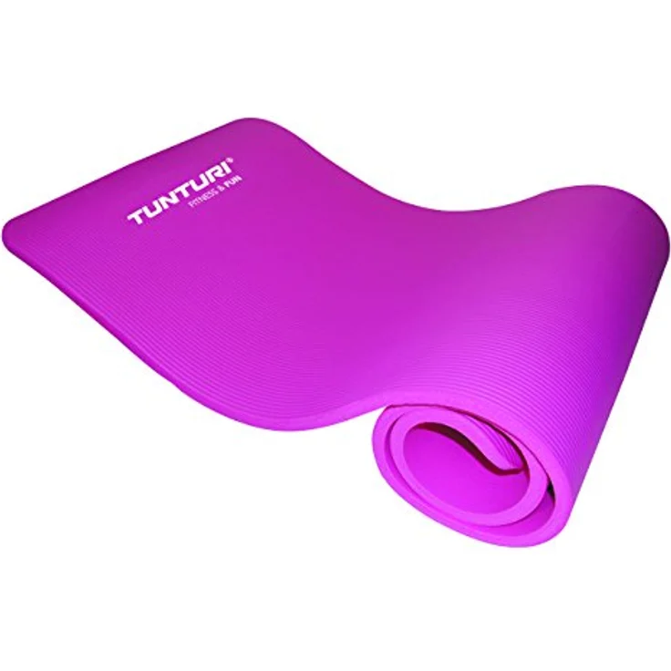 Tunturi Gymnastikmatte, Fitnessmatte extra dick, rutschfest, Yogamatte, 1,5 cm, Pink – Bild 2