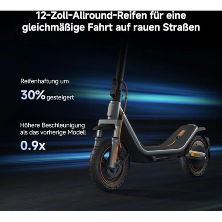 XIAOMI Electric Scooter 6 Pro E-Scooter, 12 Zoll Offroad-Reifen, 70 km Reichweite, 1000W, Vollfederung, App, Schwarz – Bild 3