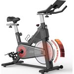 JOROTO Heimtrainer Fahrrad mit Magnetischem Widerstand, Fitnessbikes mit 4-Fach Verstellbarem Lenker, Ergometer Hometrainer mit RPM Monitor, 11.8‘’ Tablet-Halterung,15KG Schwungrad - 150 KG Belastbar