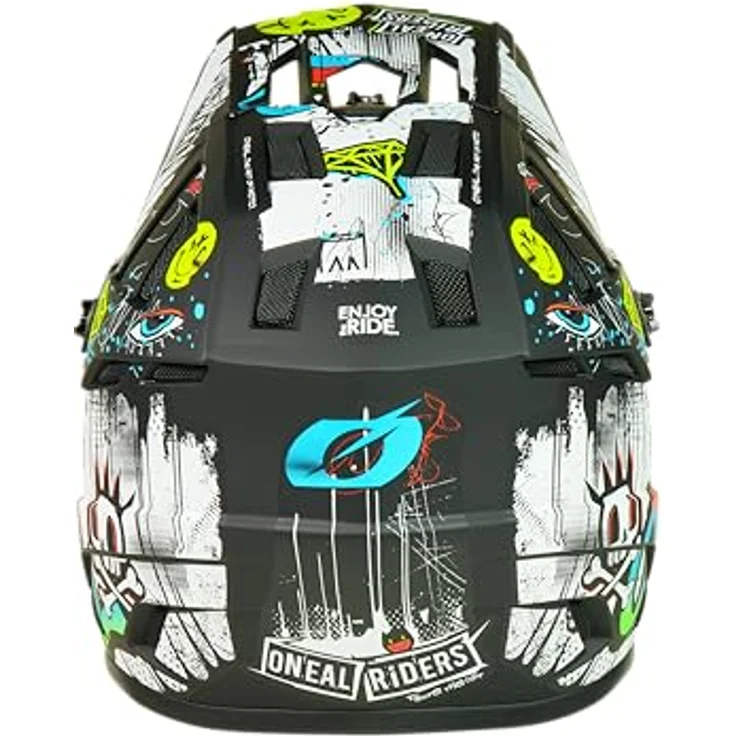 O'Neal Backflip Rancid, Downhill Helm mit ABS Außenschale, optimierter Lüftung und Fidlock® Magnetverschluss, schwarz/weiß, Größe L (59/60 cm) – Bild 4