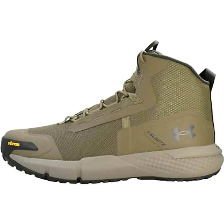 Under Armour Valsetz Mid, Herren Wanderschuhe, leichtes Obermaterial, Charged Cushioning® Dämpfung, Vibram XS Trek Sohle, Grün-Braun, Größe 44 – Bild 7
