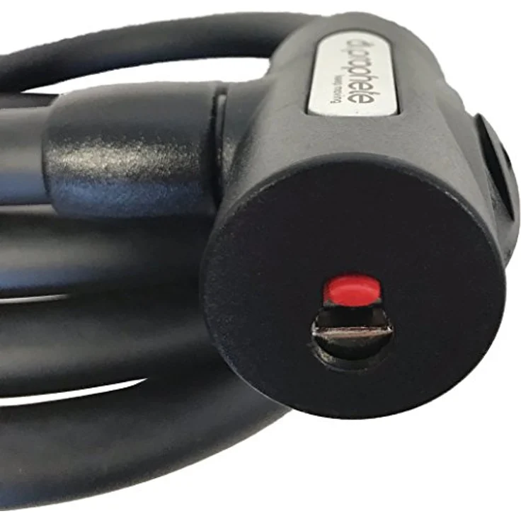 Prophete Spiralkabelschloss, 150 cm lang, Durchmesser 12 mm, mit Laser-Cut Key Technologie und Halter – Bild 9