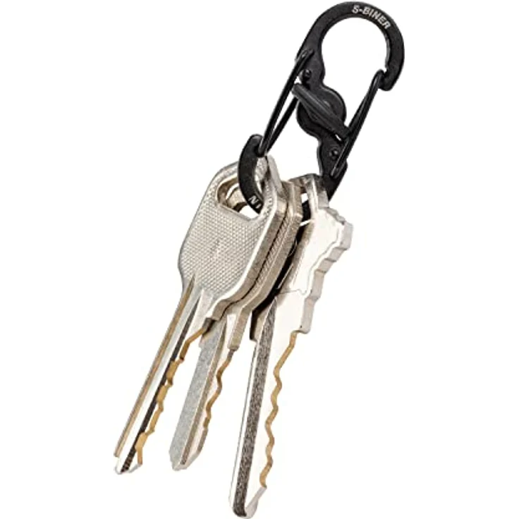 Nite Ize Karabiner S-Biner MicroLock 2 Stk, schwarz - Doppelkarabiner aus Edelstahl mit sicherem Verschluss – Bild 3