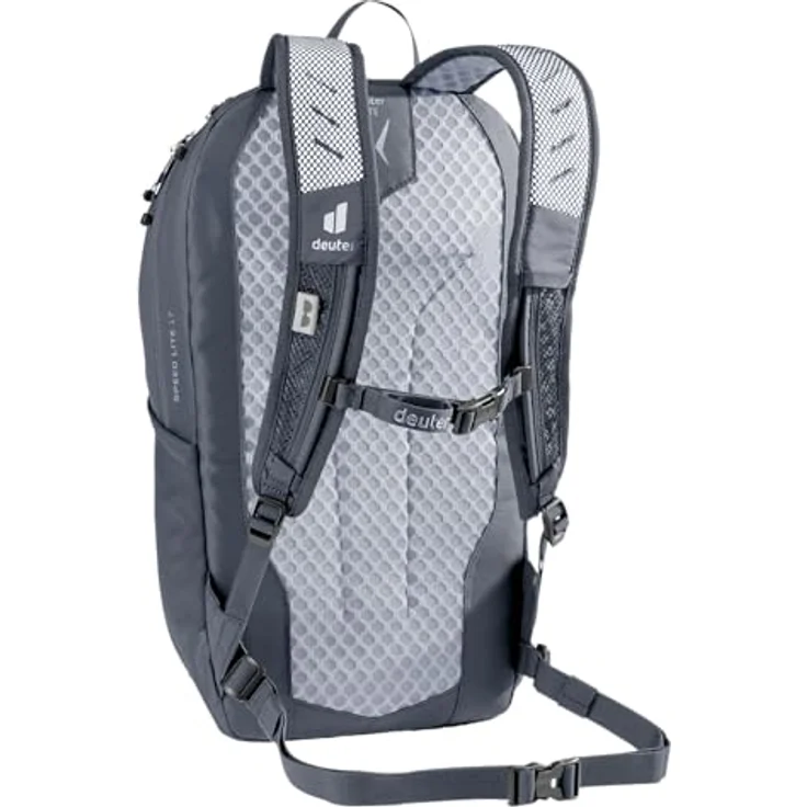 Deuter Speed Lite 17, leichter Wanderrucksack mit ergonomischen Schulterträgern, abnehmbarem Hüftgurt und Trinkblasenfach bis 2 L, grau – Bild 4