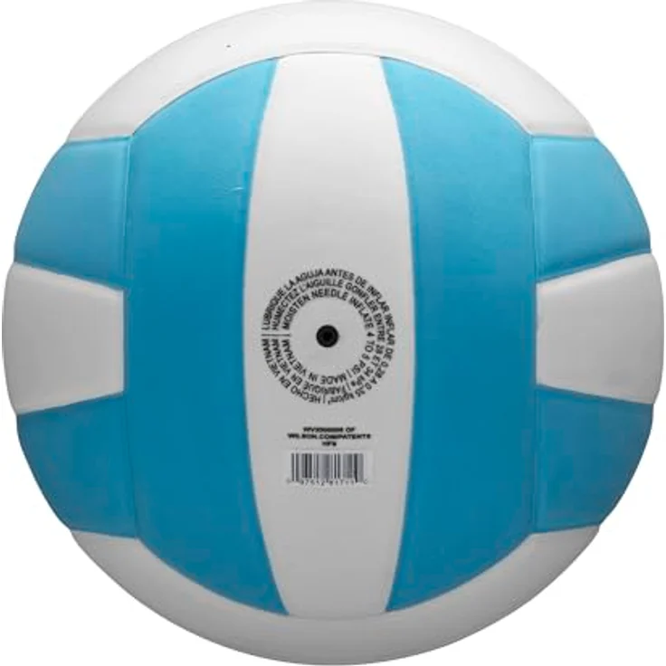 Wilson Pro Tour Volleyball, Soft-Touch Spielball mit V-Tec-Nähten, Hellblau/Weiß – Bild 2