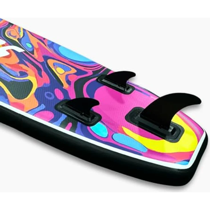 SF SUPRFIT Inflatable SUP-Board Water Marble, 330 cm Touring Set mit Pumpe, Paddel, Finnen, Rucksack, Leash & Reparaturkit, rutschfestem EVA-Pad – Bild 7