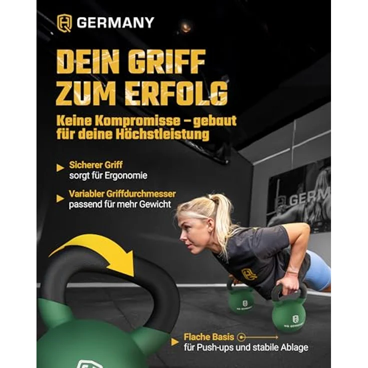 HQ Germany® Kettlebell Neopren, 26 kg mit optimalem Bodenschutz und ergonomischem Griff – Bild 4