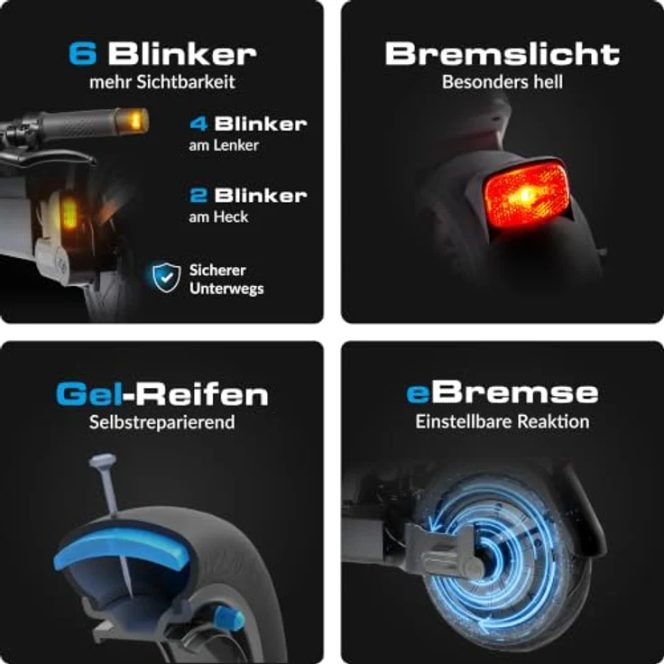ePowerFun ePF-PULSE 960+ Plus, E-Scooter mit 104 km Reichweite, Vollfederung, 500 W Motor, ABE-zugelassen – Bild 4