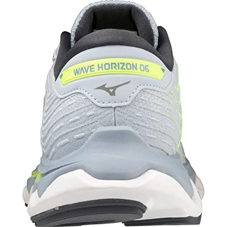 Mizuno Wave Horizon 6 Laufschuhe Damen, weich gedämpft mit MIZUNO ENERZY, Farbe Heather/Wht/NeoLime – Bild 4