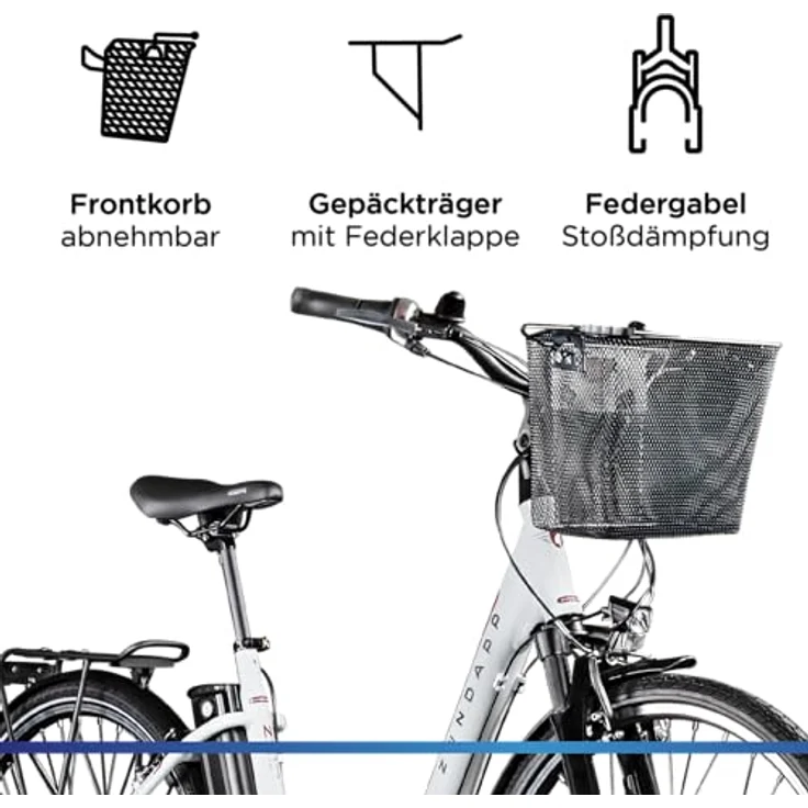 ZÜNDAPP E Bike Damen Fahrrad 28 Zoll | Retro E-Bike mit 7 Gang Shimano Schaltung und Rücktrittbremse, Elektro Fahrrad für City, weiß/beere – Bild 4