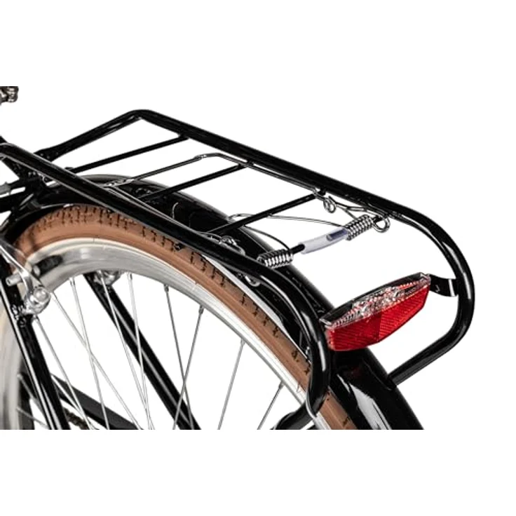 Maxim La Vita Damen-Citybike, 28 Zoll, Tiefeinstieg, Front-Gepäckträger, Schwarz, 55 cm – Bild 8