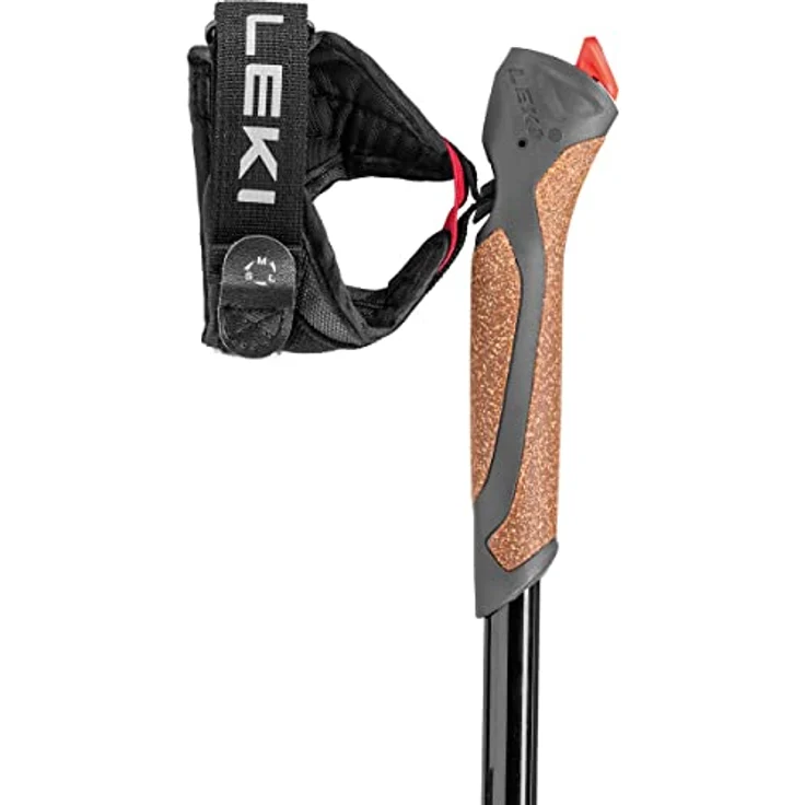 Leki Nordic Walking Stöcke Spin, verstellbare Aluminium Wanderstöcke (100 - 130 cm) mit Hartmetall-Flexspitze, Schwarz-Grau – Bild 2