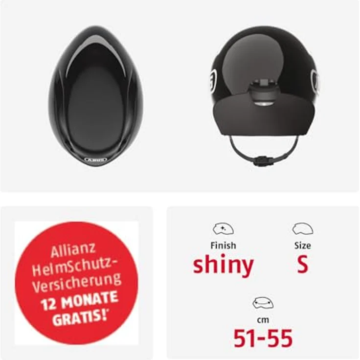 ABUS GameChanger TT 1.1, aerodynamischer Zeitfahrhelm für Triathlon und Zeitfahren, Schwarz, Größe S (51-55 cm) – Bild 5