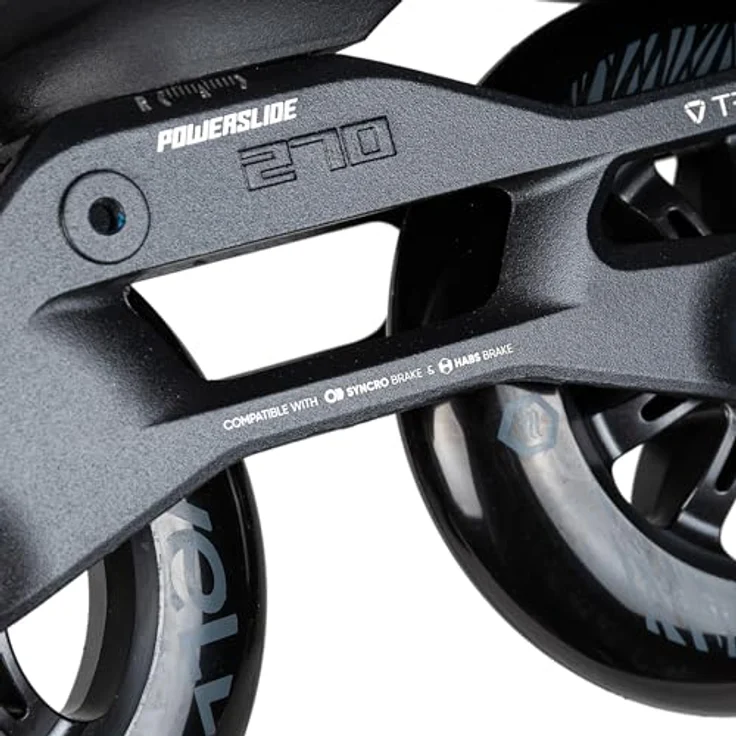POWERSLIDE Swell Triple Black 110 Inline-Skate Inliner Skate Fitness-Skate 47, Trinity-3-Punkt-Montagesystem, atmungsaktives Mesh, HABS BREMPS, UHR-Räder – Bild 10