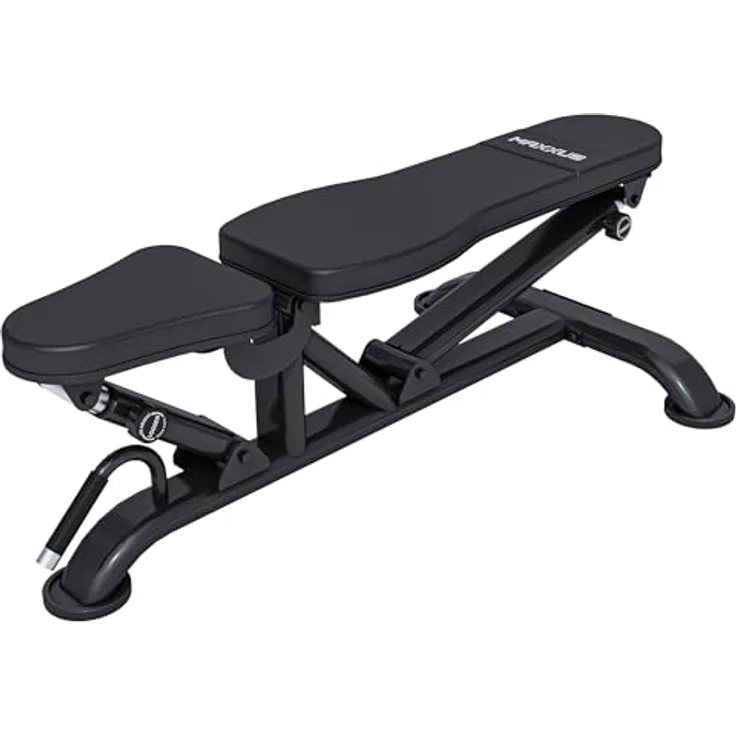MAXXUS Universal Trainingsbank PRO - 8-fach verstellbare Rückenlehne, 3-fach verstellbarer Sitz, bis 300kg belastbar - Hantelbank, Schrägbank, Negativbank, Multifunktions Fitnessbank, Flachbank, Bankdrücken, Zuhause
