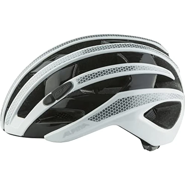 Alpina Ravel Reflective, Gravel-Helm mit reflektierender Oberfläche, höhenverstellbarem Run-System, weiß glanz – Bild 3